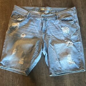 Old Navy Blue Jean Shorts with Distressed Frayed Hem 14